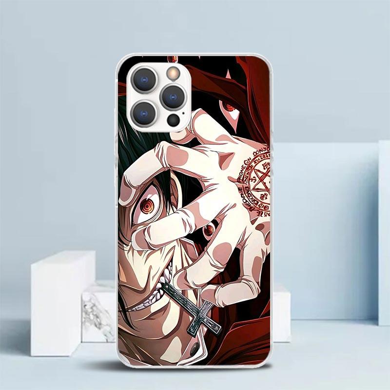 A-Alucard Hellsing Anime Soft Cover for iPhone 16 17 Air 15 14 Pro Max 16E Phone Case 13 Mini 12 11 7 SE 8 Print Pattern Fit Cas