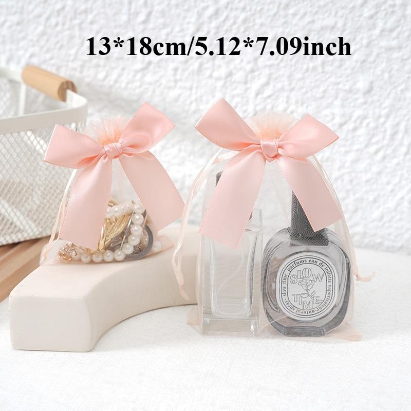 

Lovely Bowknot Nylon Organza Bundled Drawstring Ornament Bag,Gift Bag,Jewelry Bag,Mesh Bag,for Christmas,Wedding Party,Festival