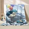 Pokemon Snorlax Flanelová Nadýchaná Fleece Deka pro Domov Ložnici Postel Pohovku Kancelář Dětská Přikrývka Dospělá Měkká Deka Dětský Roztomilý Dárek