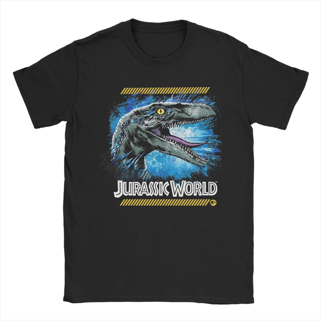 Men Women's Blue Jurassic Park Logo T Shirt  Cotton Clothing Awesome Short Sleeve Round Neck Tee Shirt Adult T-Shirt