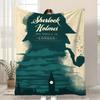 Classic TV S-Sherlock Holmes Throw Kid-Friendly Flannel Throw Blanket Soft Warm Anti-Static Washable All Season