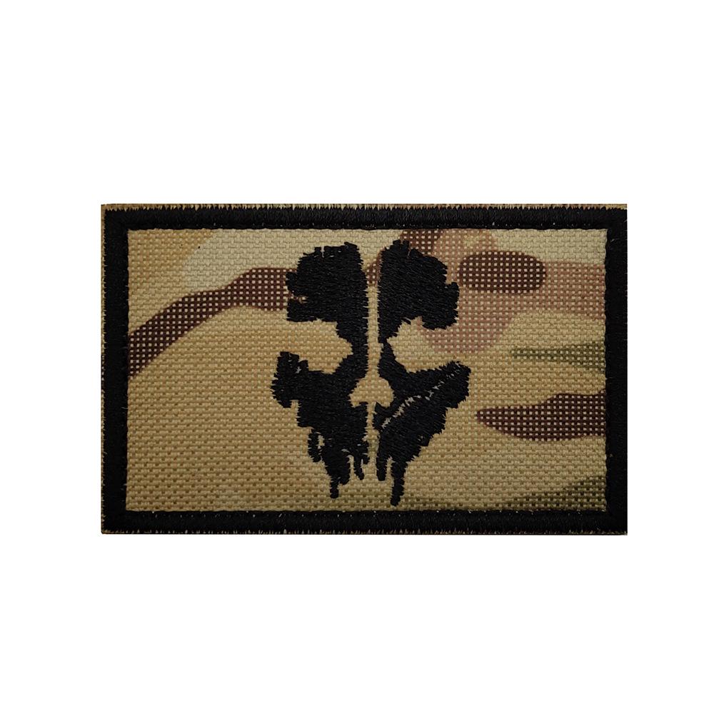 Taifeng Ghost Mask Velcro Embroidered Patches for Call of Duty Morale