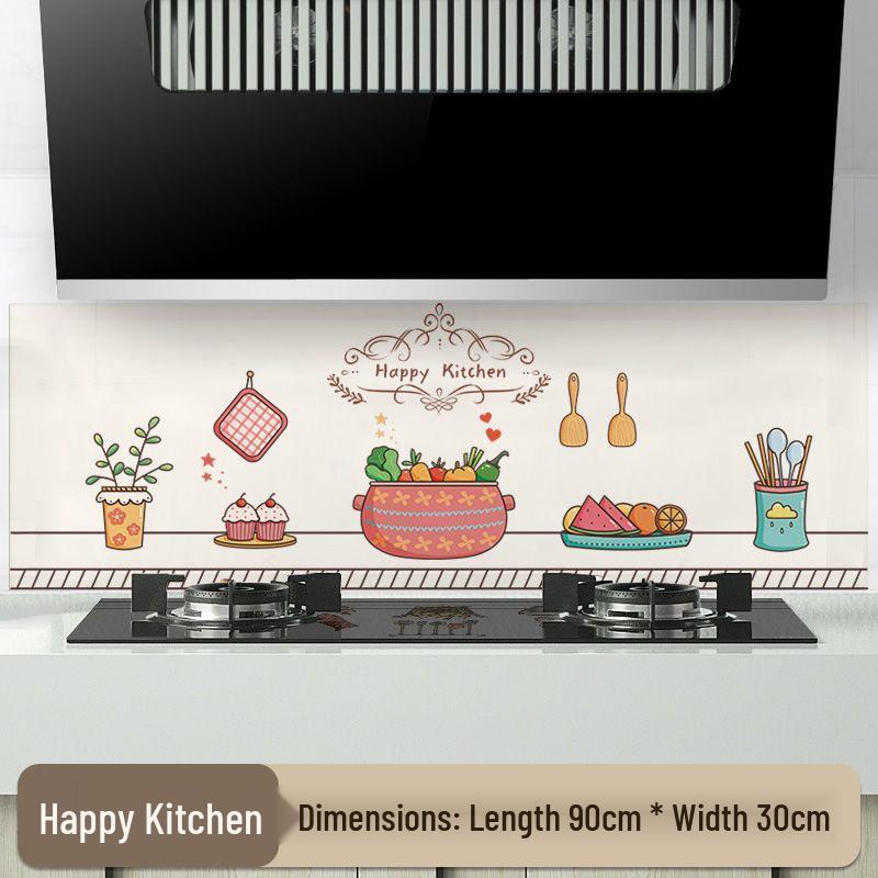 High-Temperature Resistant, Fireproof, Waterproof Kitchen Wall Sticker - Oil & Stain Proof for Stove, Range Hood, and Tile