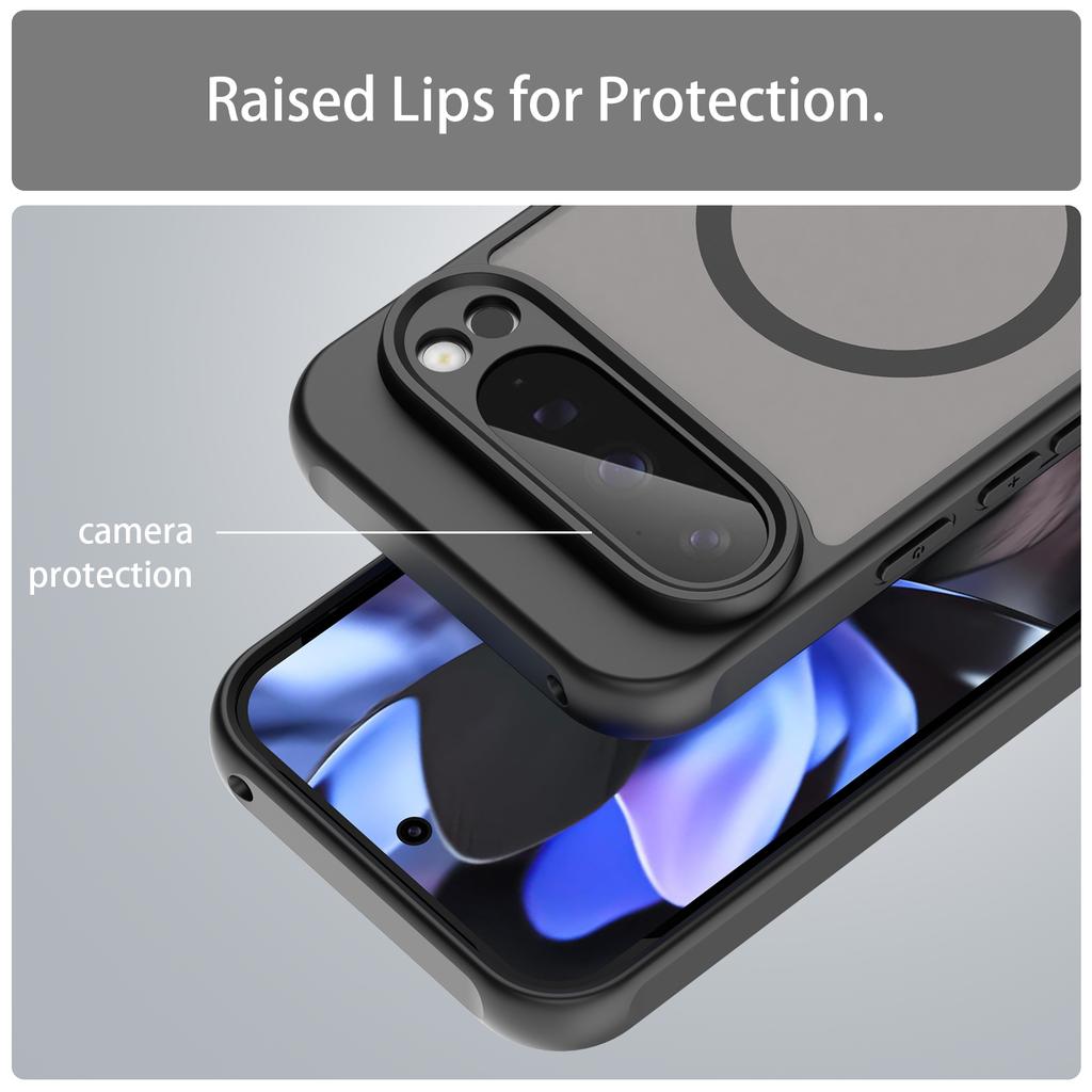 For Google Pixel 9/9 Pro Case Compatible with MagSafe Anti Drop PC+TPU Phone Cover