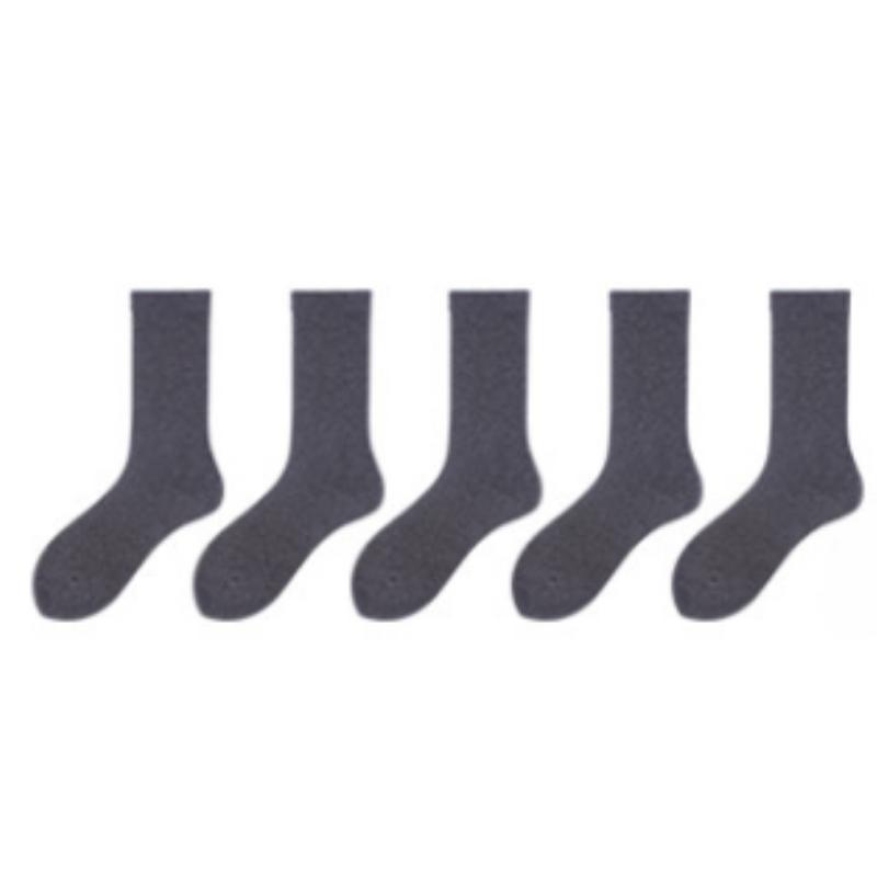 Premium Solid Crew Socks 5 Packs