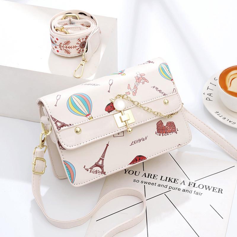 Fashion Pu Crossbody Purse With Embossed Prints And Inner Pockets For Casual Wear
