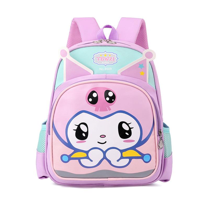 Kuromi Kids School Backpack With Breathable Nylon And Air Cushion Straps For Preschool Children