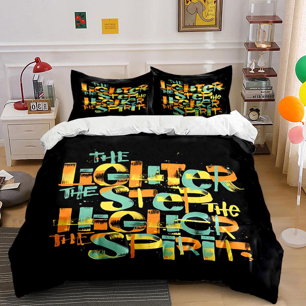 

Stylized motivational text. Bedding sets Duvet cover sets Duvet covers Pillowcases(1 * Duvet Cover 2 * Pillowcases, without duvet insert) 135x200cm