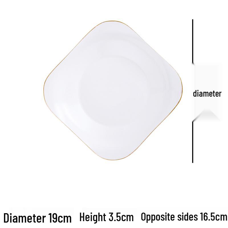 Nordic Gold Rim Steak Knife & Fork Plate Set - Western Dining & Breakfast Tableware