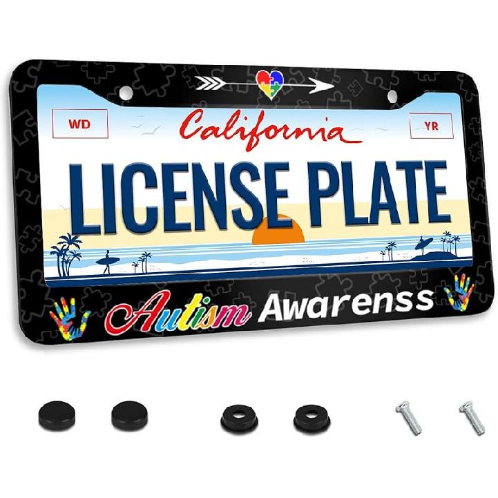 Mounta License Plate Frame Mounta Raised License Plate Frames For Car Decorative Parts Stainless Stee License Plate For Standard Us Canada License