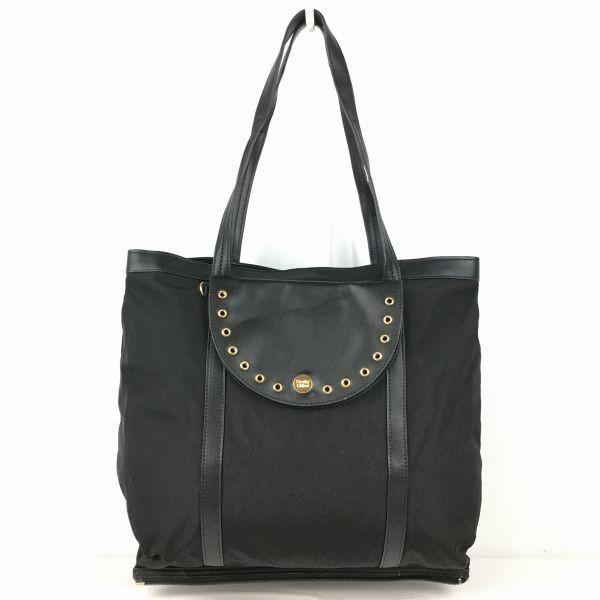 

SEE BY CHLO 2-Way Tote Bag Black Studded Foldable Design(USED)