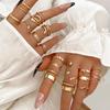 24PCS/SET Vintage Gold Color Snake Rings Set For Women Men Fashion Heart Crystal Geometric Rings Trendy Finger Jewelry Gift 2026