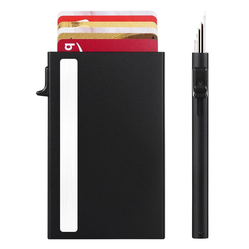 Ultra-Thin Aluminum Anti-RFID Automatic Pop-Up Credit Card Holder