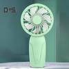 Kleiner persönlicher Ventilator, Geschwindigkeit einstellbar, starker Luftstrom, geräuscharm, über USB wiederaufladbar, kompakter tragbarer Kühlventilator
