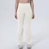 New solid color breathable high waist hip lift tight wide leg pants sports running fitness flared pants yoga clothes women