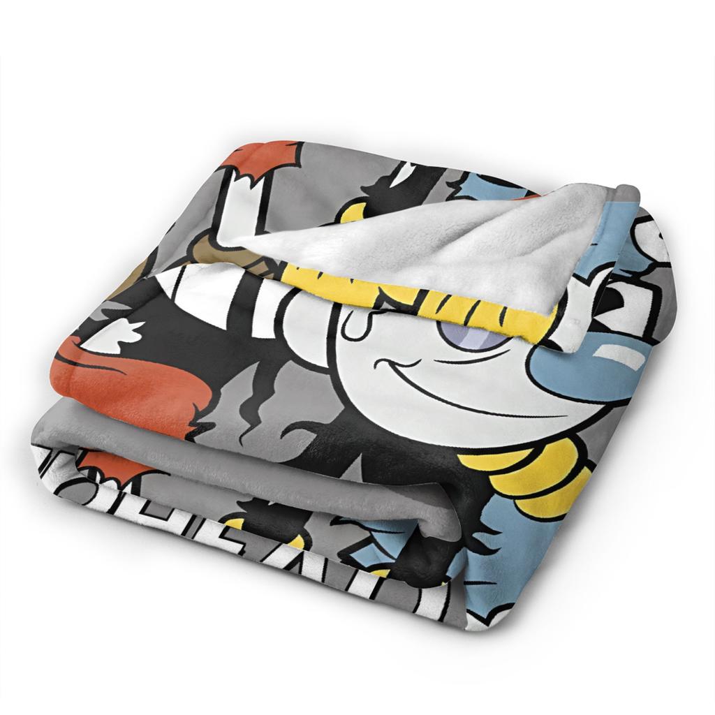 Cupheads & Mugmans Blanket Cartoon Super Soft Fluffy Plush Throw Blanket For Boy Girl Living Room Flannel Bedspread Bed Cover
