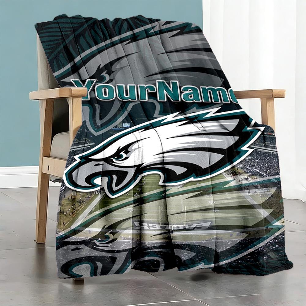 Philadelphia Eagles Personalized Name Blanket Multipurpose Personalized Blanket Warmthful Decor Great For Bedding Office Couch Bed