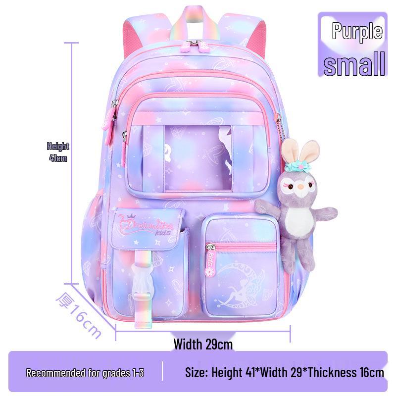 Dreamy Lightweight Backpack for Girls, Grades 1-6: Spine Protection & Load Reduction