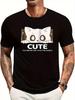 Mens humorous cat pattern Tshirt with the slogan Cut Youre Better Than This World Lightweight short sleeved round neck