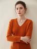 7-Gauge V-Neck Ribbed Women's Cashmere Sweater for Autumn/Winter 2025 – Fashionable and Versatile Knitwear