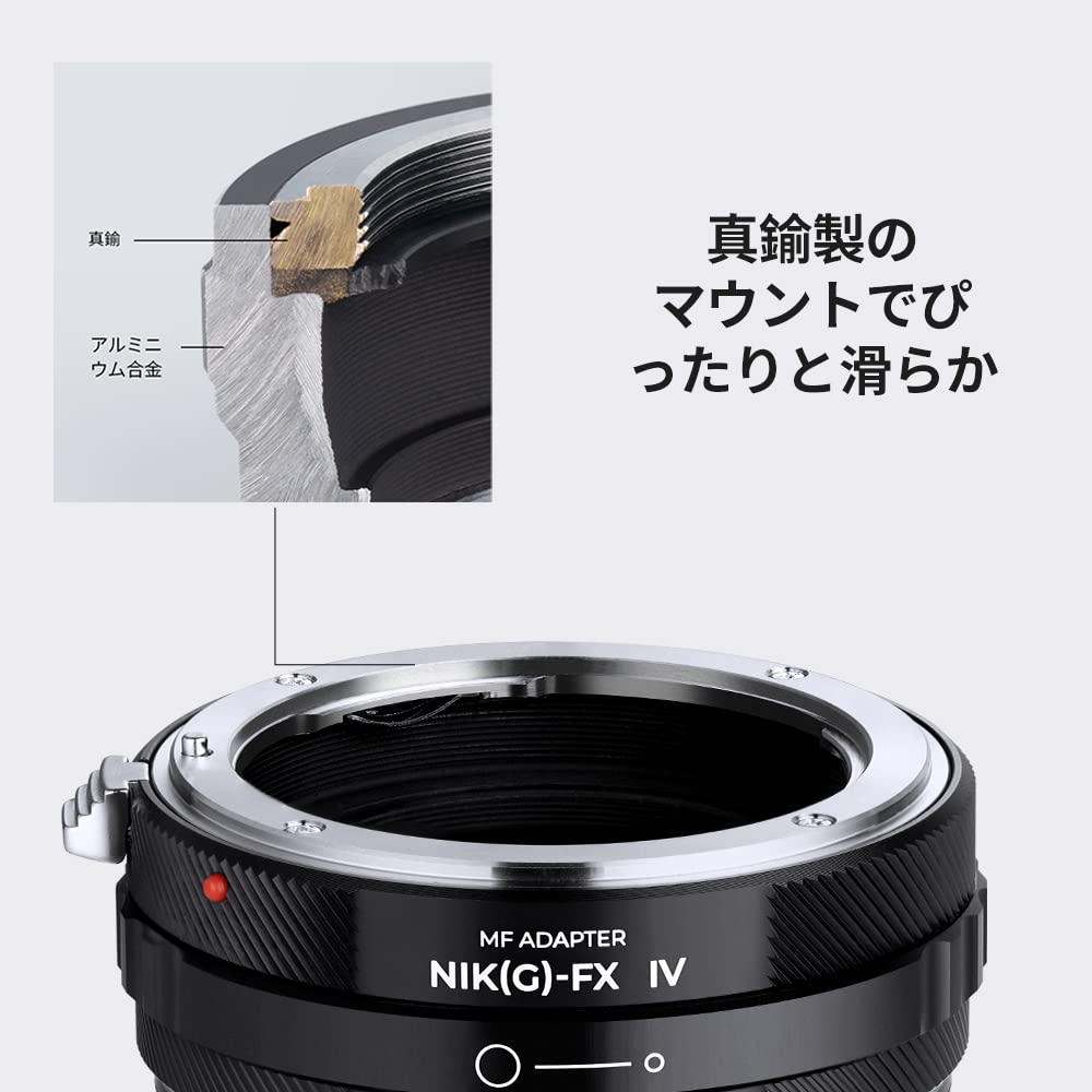 Concept Mount Adapter IV Nikon Compatible Nikon F Mount Lens Fujifilm Compatible Fuji Film X Mount Mounting Conversion Lens Adapter Manual Focus with
