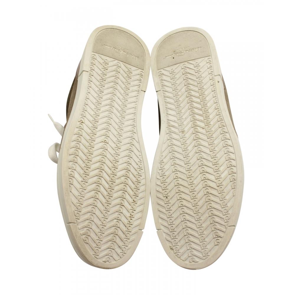 Salvatore Ferragamo Two Toned Sneakers In Brown Suede Brown