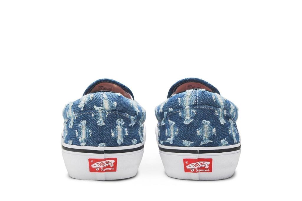 Vans Supreme X Slip-On 'Blue Hole Punch Denim' VN0A38DD2DD Men's Shoes