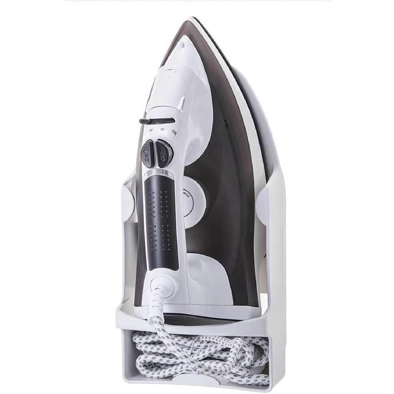 Iron Board Wall Mount, Wall Mount Ironing Boards, Iron Holder Wall Mounted Heat Resistant Widened Electric Iron Organizer with Hooks for Closet Hotel