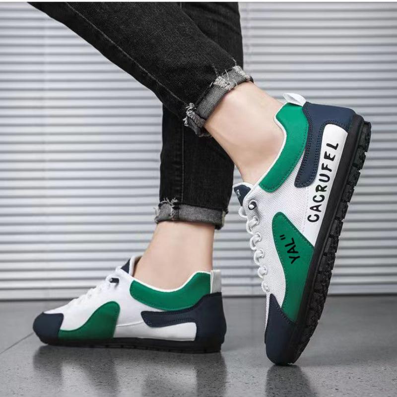 Fashion Men's Flat Shoes 2024 Autumn Breathable New Casual Shoes Soft Soles Comfort Elastic Mesh Non-slip Casual Shoes Tenis Masculino
