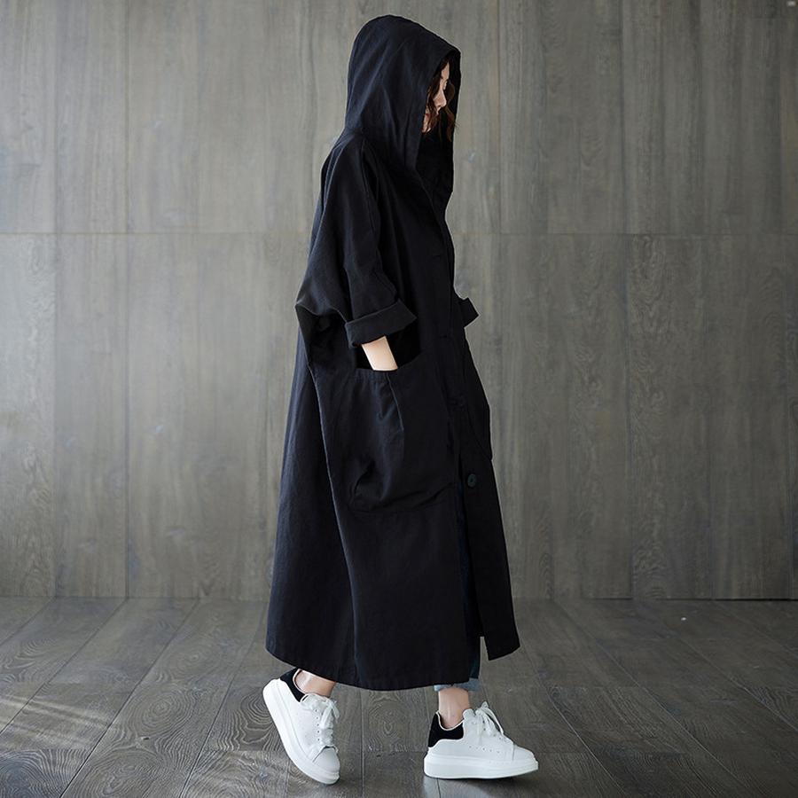 Spring New Arrivals Bohemian Oversized Maxi Coat with Large Pockets for Women, Hoodie, Commute, Casual