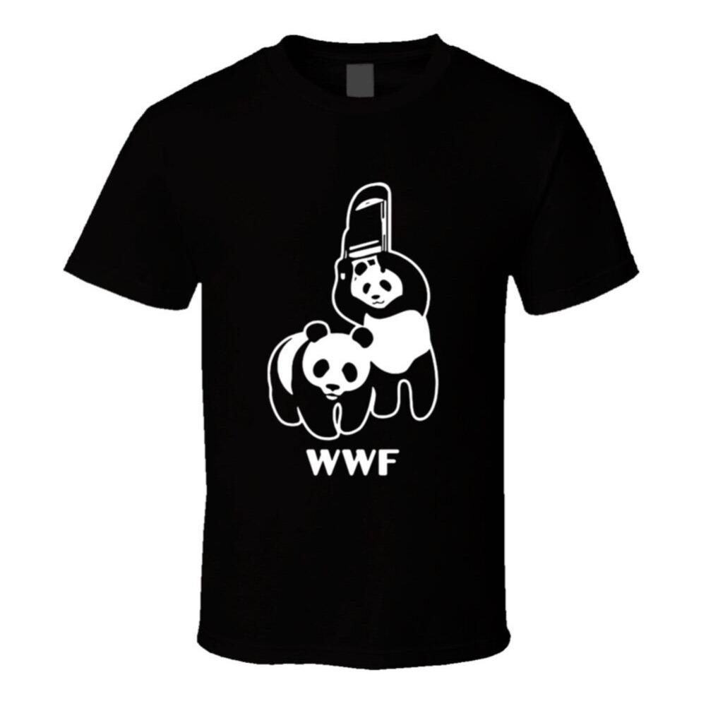 Wrestling Pandas Mashup Funny Parody T Shirt Humorous Fun Unique Design Printed Unisex Tshirt Men Crewneck Cotton Short Sleeve