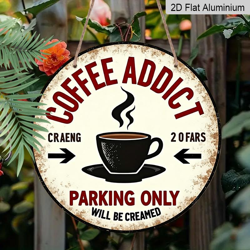 

2D Flat Aluminum Retro Signage Wall Decoration, Coffee Style, Available in Various Sizes. Suitable for Cafes, Living Rooms, Kitchens, Bars, Weddings 20*20cm