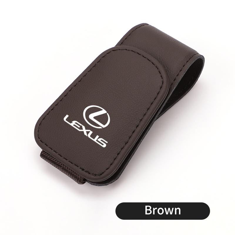 Car Visor Glasses Clip Leather Sunglasses Holder Organizer Accessories For Lexus CT ES GS NX IS250 CT200h IS300h ES300h RX400h N ABJ1