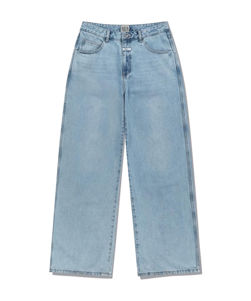 Malittepeulangsowajeobeo M High Straight Denim Pants Light Blue