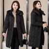 Down Padded Jacket Women's Jacket Winter Long Padded Jacket New Medium Slim Padded Jacket Jacket Thick