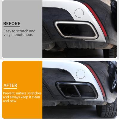 Stainless Steel Car Rear Exhaust Muffler Tail Pipe Cover Trim For Land Rover Range Rover Velar 2017-2025 Exterior Accessories