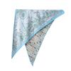 Women Double Side Different Color Printed Imitated Silk Triangle Neck Scarf