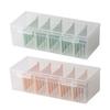 Clear Plastic Compartmentalized Organizer Box  Adjustable Divider  Dustproof Card Organizer with Lid Clutter Collection Box