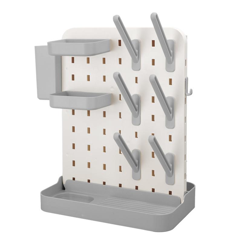 Baby Bottle Drain Rack Drying Rack Baby Bottle Drying And Draining Stand Detachable Baby Bottle Box Storage Box Storage Rack серый