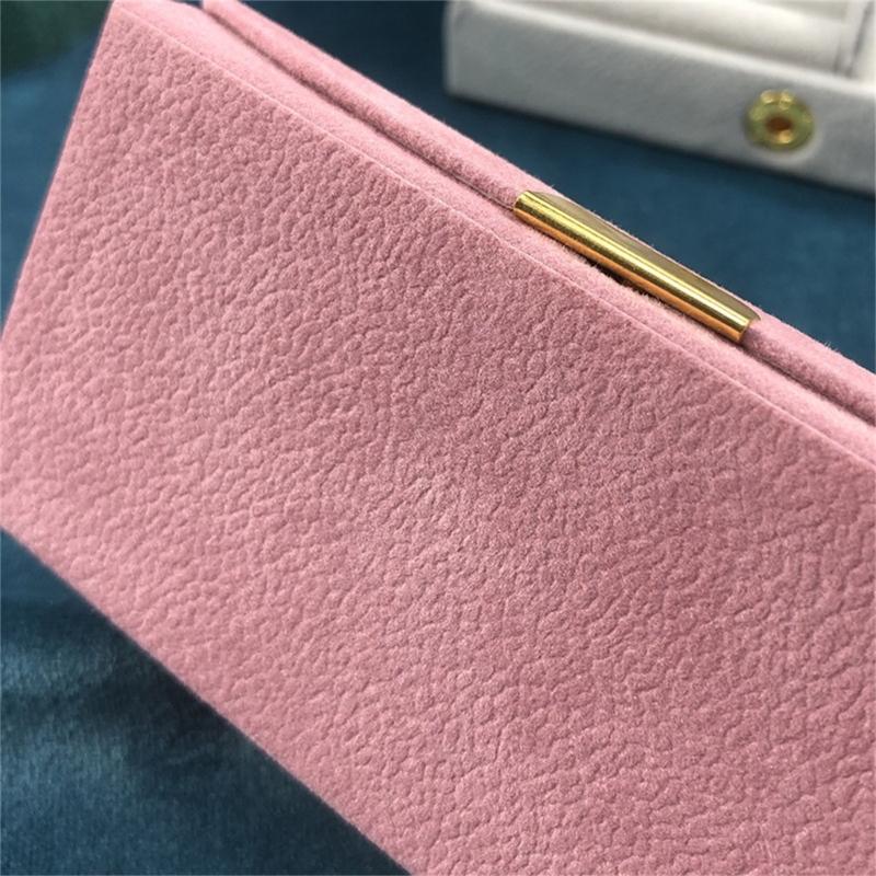 Portable Travel Jewelry Case With Initial and Flower Designs Sturdy Jewelry Organizers Accessory for Trendy Women