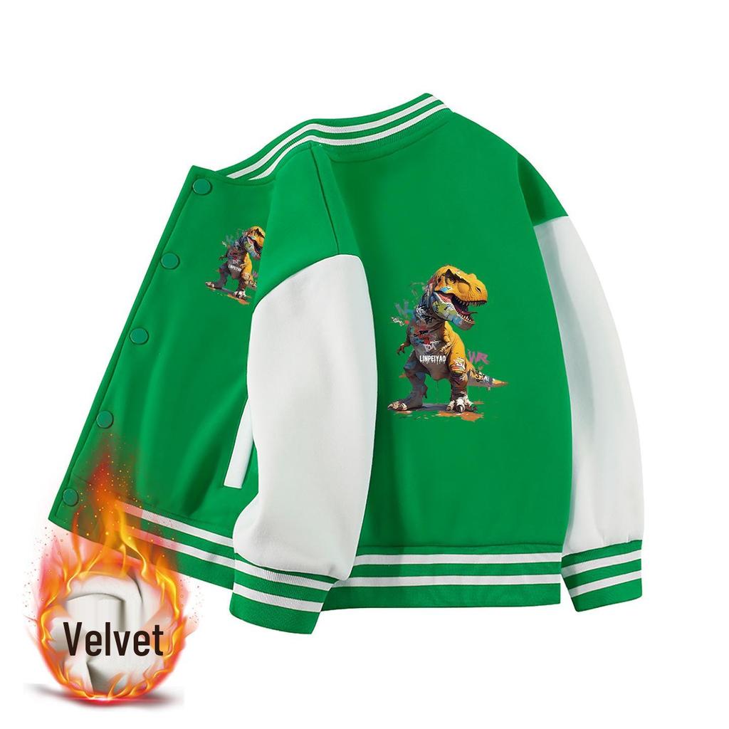 Herbst & Winter Jungen Baseballjacke mit Fleecefutter - Warm, Trendy, Verdickte Oberbekleidung für Kindergarten und Coole Schuluniformen