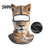 Cycling Face Mask 3D Animal with Ears, Breathable Ice Silk Balaclava for Moisture Wicking Spring Summer, Quick Drying UV Protection Full Cover