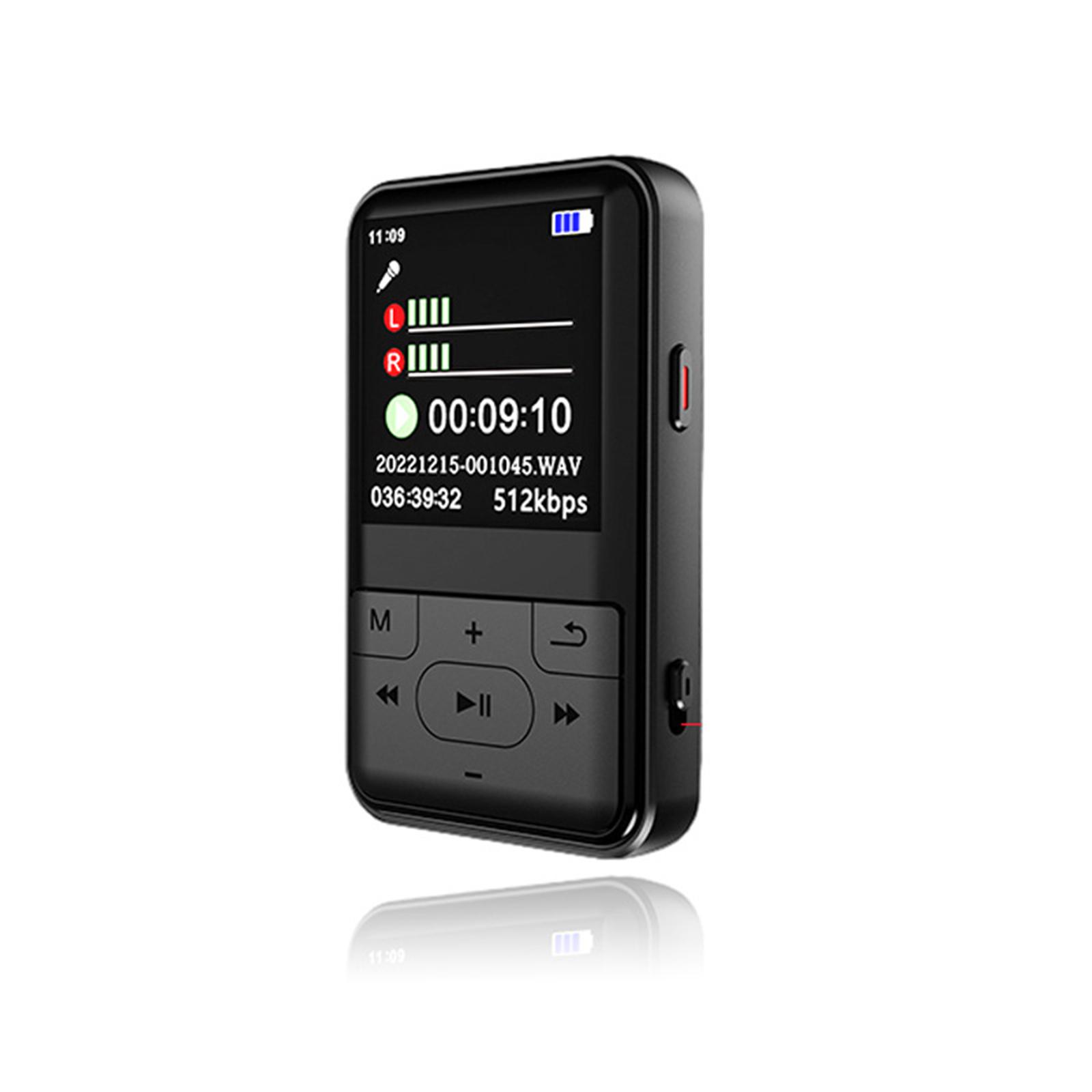 

1,5-дюймовый студенческий зажим для спины, спортивная запись mp3 с внешним воспроизведением, беспроводное прослушивание песен без потерь, музыкальный проигрыватель Bluetooth 32GB чёрный