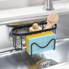 Soporte para Esponjas 2 en 1 de Acero Inoxidable para Fregadero de Cocina - Organizador Caddy Montado en Pared con Gancho Adhesivo y Ventosa, Perfecto para Esponjas, Cepillos