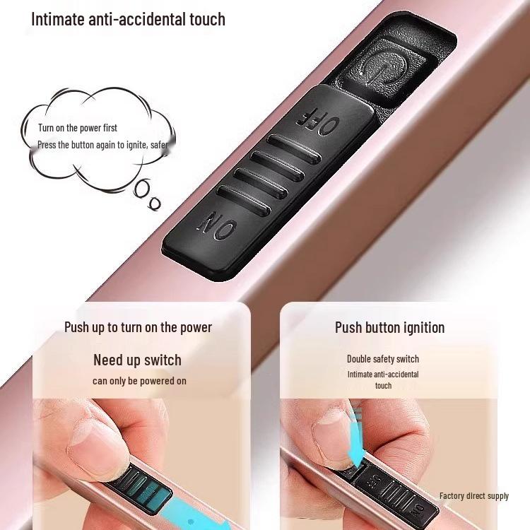 Aroma Candle Lighter: Rechargeable Electric Long-Handle Igniter for Incense & Fireworks.