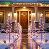 Christmas Tree Garden Decorative Lights Stars LED Solar Ground Light Solar Energy Lamp Coil Shape Sun Lamps