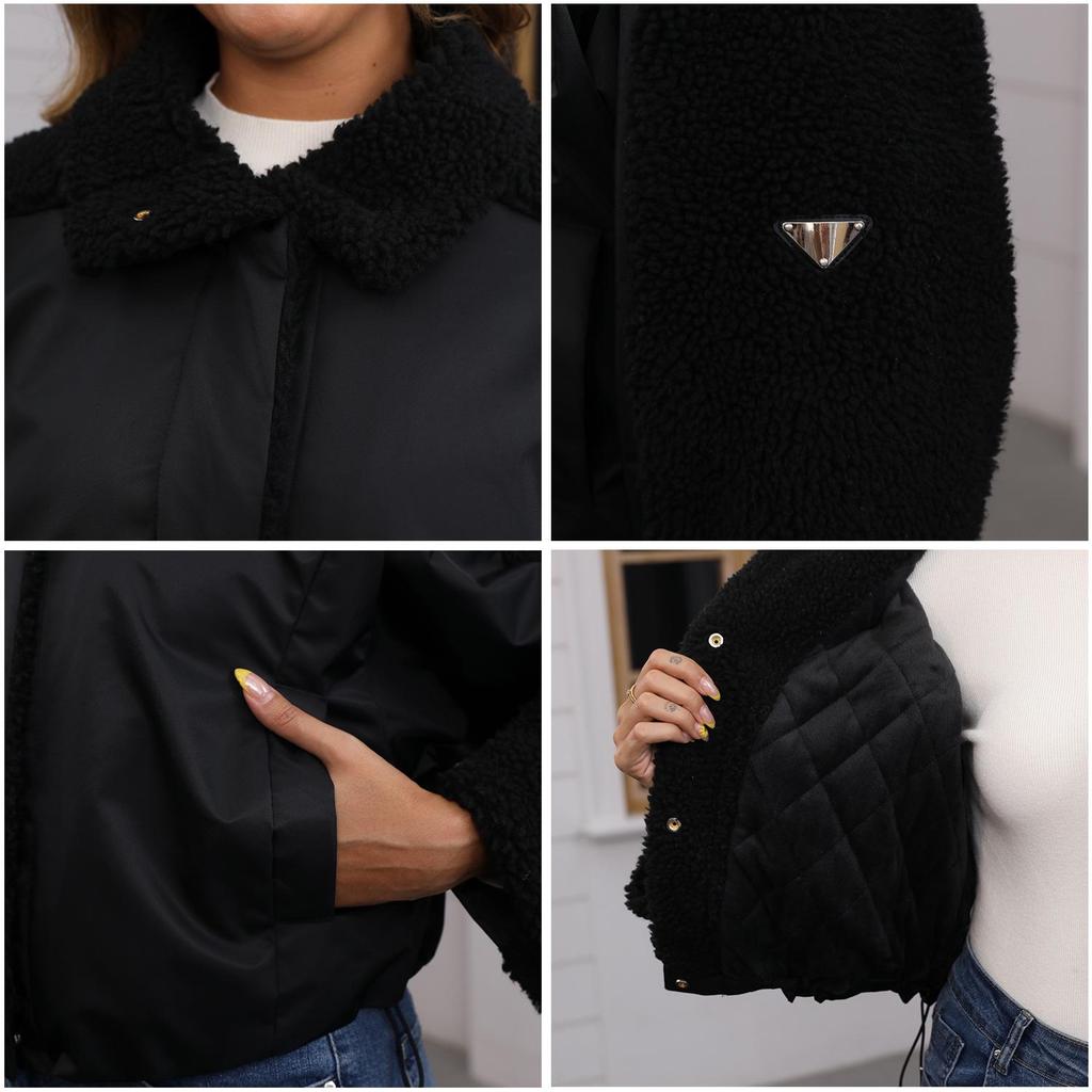 2025 Winter Retro Women's Long-Sleeve Lamb Wool Coat