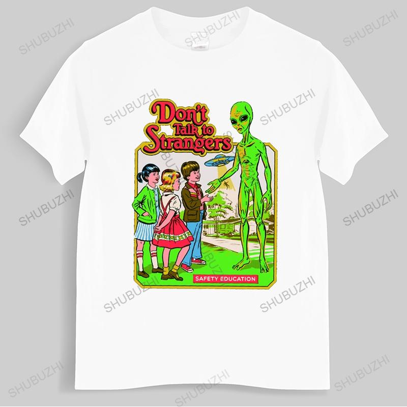 Don’T Talk To Strangers Printing Men's Tshirts Style Brand T-Shirts Fashion O-Neck T-Shirt Simplicity Breathable Man