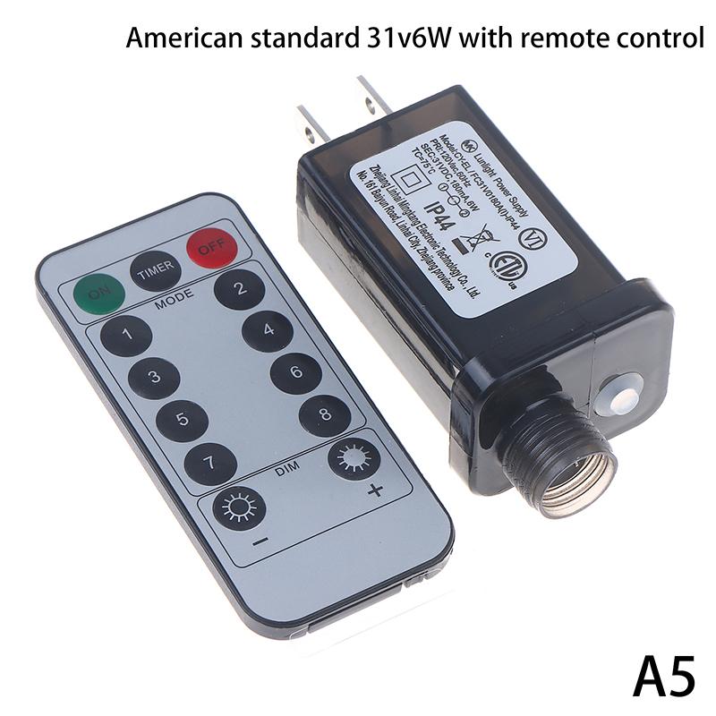 Eu Us Uk Plug Ac 220V 110V To 31Vdc 6W 24V 5V Transformer Plug Power Supply Ip44 8Modes Led Lamp Driver Switch Adapter