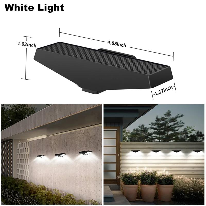 

Solar Wall Lamp Solar Powered Fence Lights Outdoor Waterproof Deck Light for Backyard Wall Step Patio Railing Pool Porch Decor 1Pcs